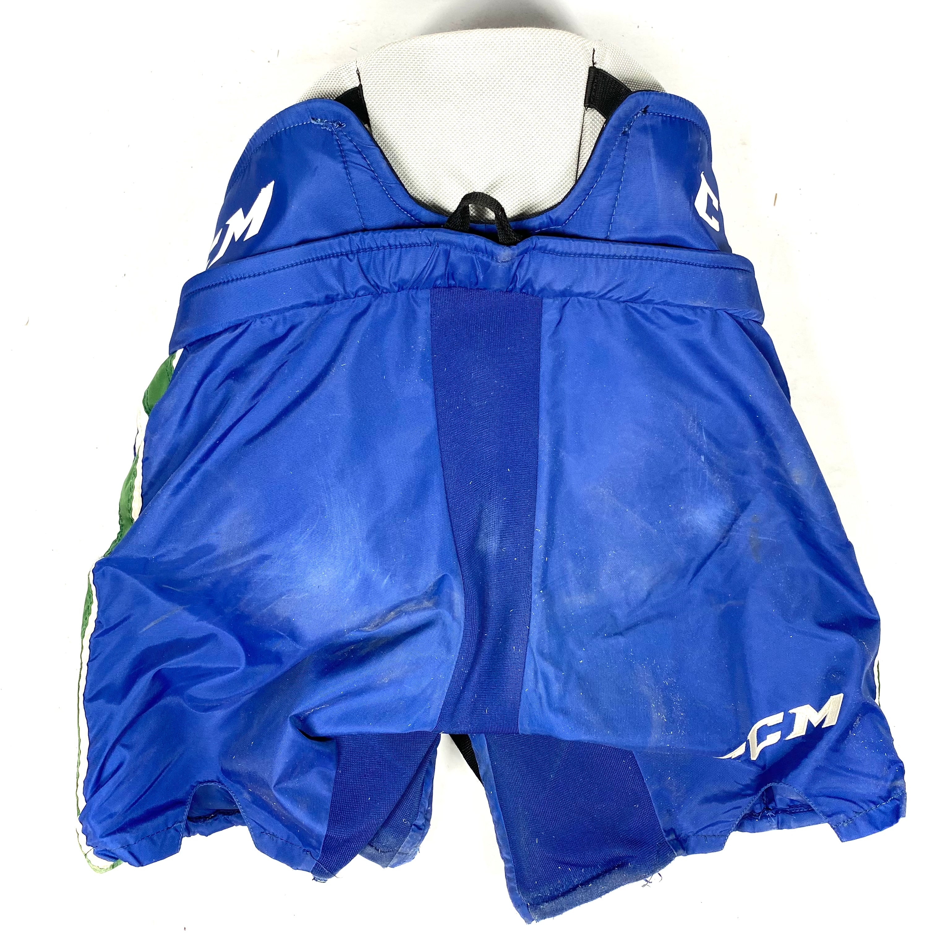 CCM HPG12A - Pantalon de gardien de but CHL Pro Stock d'occasion (bleu/vert)